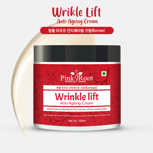 Pink Root Wrinkle Lift Face Cream 100ml, for Women & Men | Reduce Fine Lines & Wrinkles | Anti Ageing Cream | Wrinkle Lift Anti Ageing Cream | Instant Glow