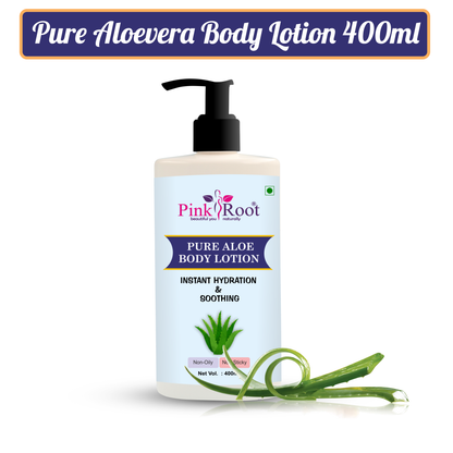 100% Aloevera & Argan Body Lotion Deeply Moisturises | Heals Dry & Itchy Skin | Non Greasy Creamy Texture