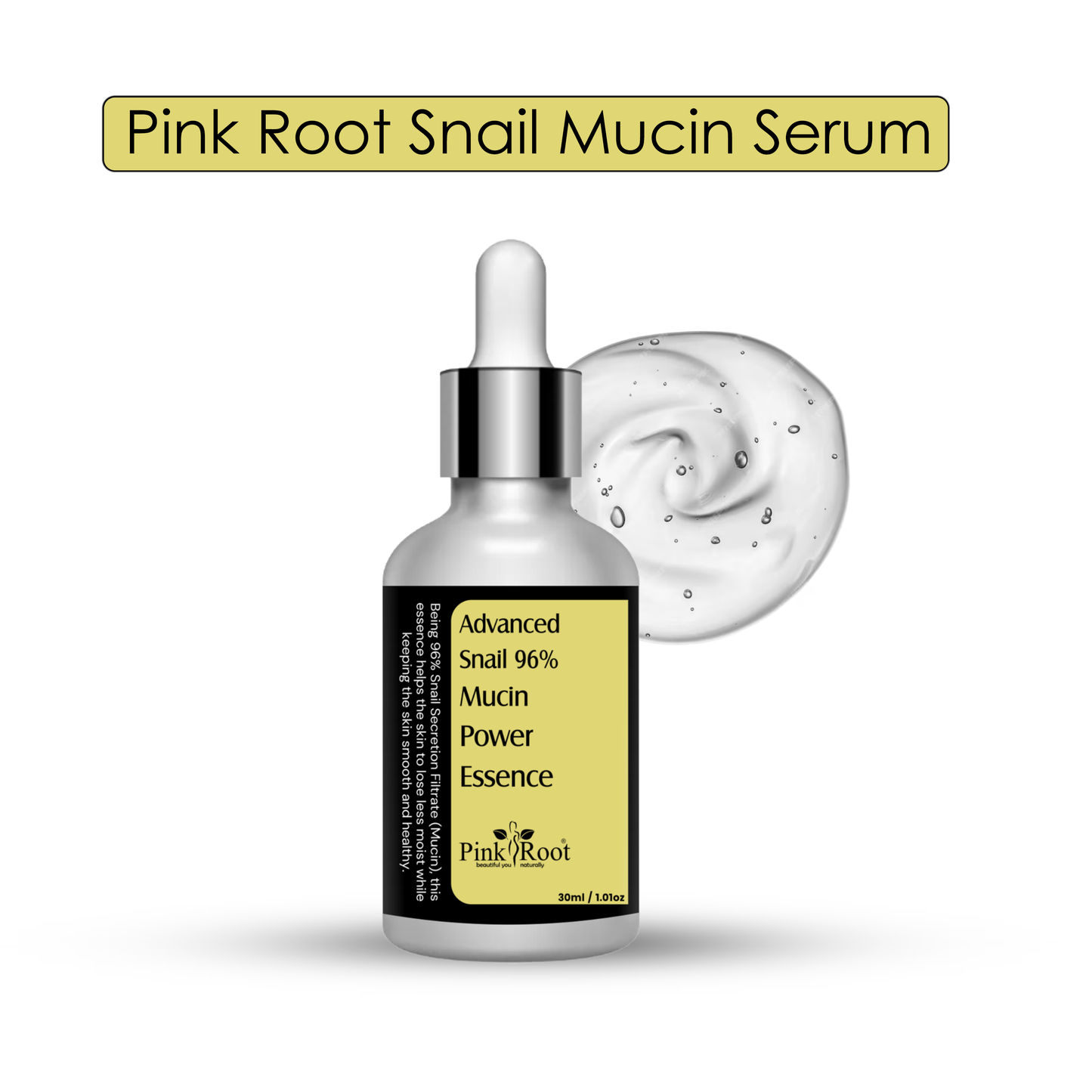 Advance Snail Mucin Serum 30ml  PInk Root - 96% Snail Mucin Collagen Boost Serum