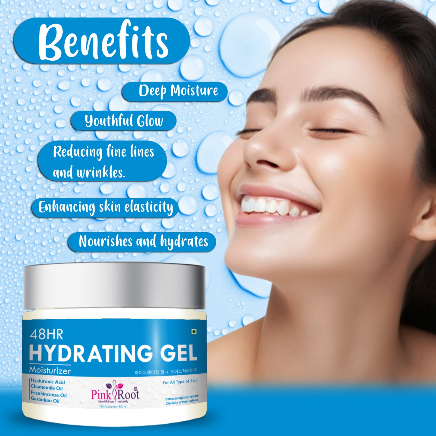 Hydro Pro Ultralight Gel Moisturizer Cream |24 Hr Hydration With Hyaluronic  (50 g)