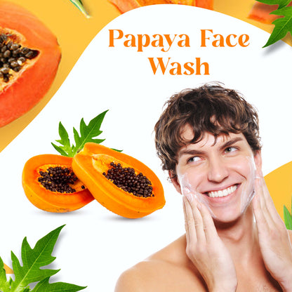 Mister Beard Papaya De-pigmentation Facewash 100ml with Vitamin C, Papaya and Lemon