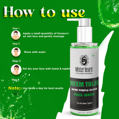 Mister Beard Neem Tulsi Skin Purifying Face Wash 100ml