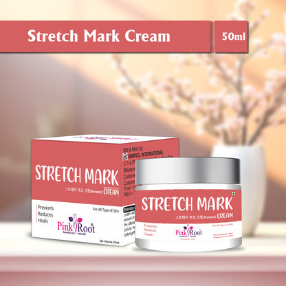 Bye Bye  Stretch Marks Cream- Pink Root  50ml ,Get Smoother Skin in 28 Days With Pink Root Stretch Mark Cream