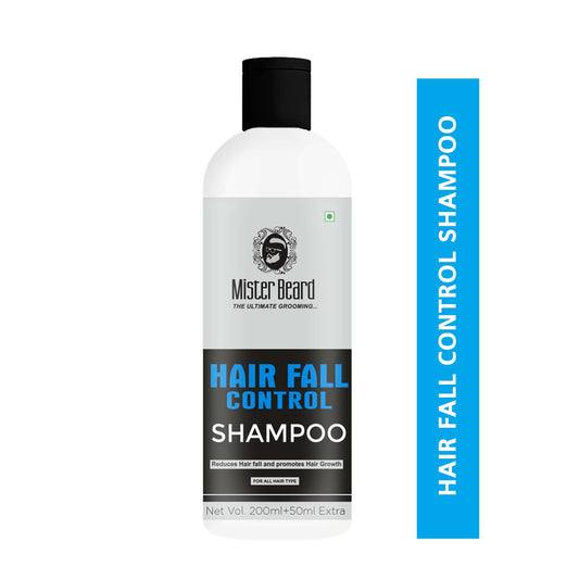 Mister Beard Hair fall Control Shampoo Strengthens hair from the roots| Controls Hair Fall & Prevents Greying | Sulphate, Paraben, Silicone Free (250 ml)