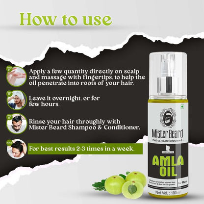 Mister Beard Amla Oil 100ml, For Stronger & Healthy Looking Hair Oil