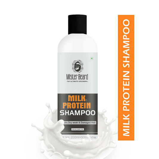 Mister Beard Milk Protein Shampoo (250ml) with Wheat & Milk Proteins | Long, Strong, Silky, Moisturizing hair Shampoo