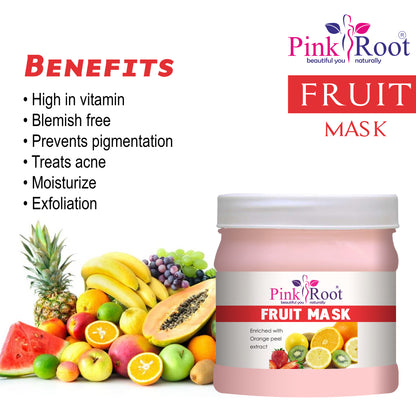 Pink Root Fruit Eco Facial Kit , 500gm Pack of 4, For Glowing Skin,Tan Removal, Whitening, Depigmentation, Oil Control, Acne & Fairness