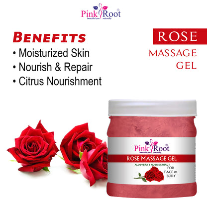 Pink Root Rose Eco Facial Kit , 500gm Pack of 4, Glowing Skin,Tan Removal, Whitening, Depigmentation, Oil Control, Acne & Fairness