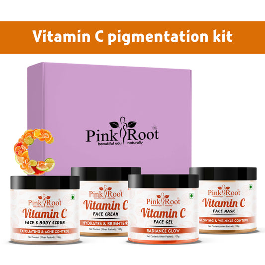 Pink Root Vitamin C Pigmentation and Brightening Kit, 400ml