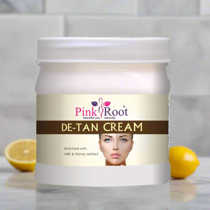 Pink Root DeTan Cream Products For Glowing Skin,Tan Removal, Whitening, Depigmentation, Oil Control, Acne & Fairness, No Parabens, No Mineral Oil, No Sulphate, No Silicone  (500 ml)