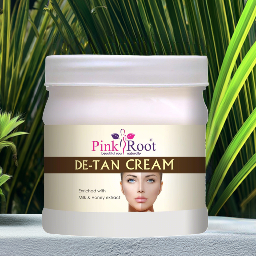 Pink Root DeTan Cream Products For Glowing Skin,Tan Removal, Whitening, Depigmentation, Oil Control, Acne & Fairness, No Parabens, No Mineral Oil, No Sulphate, No Silicone  (500 ml)