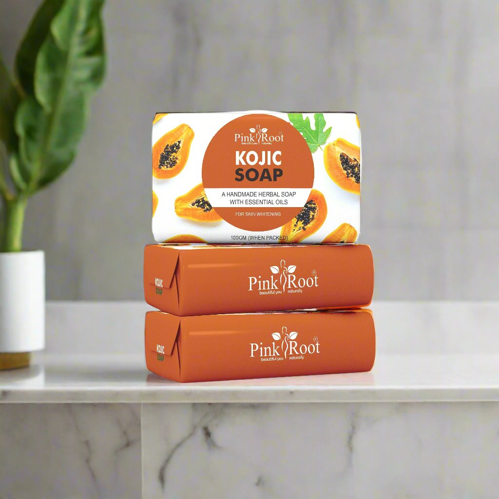 Kojic Soap| Handmade Soap 100gm (Pack of 3) - Pink Root