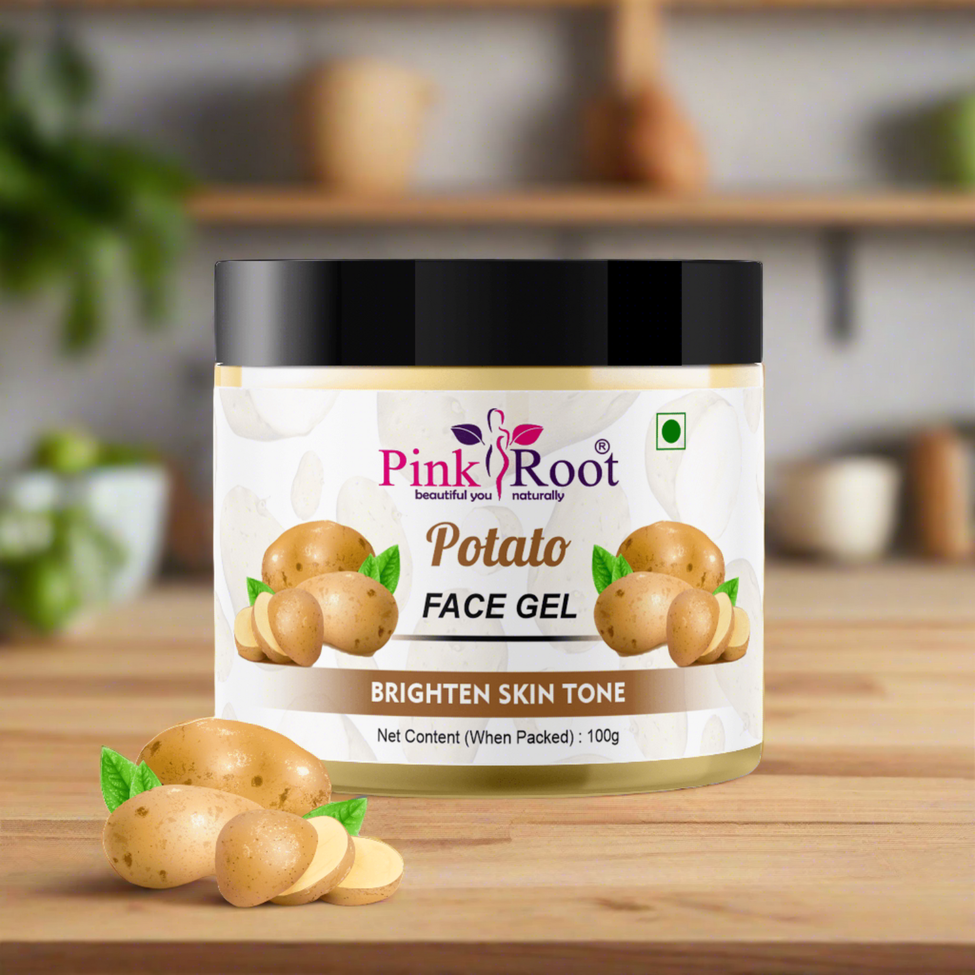 Potato Face Gel Brighten Skin Tone 100ml Pink Root