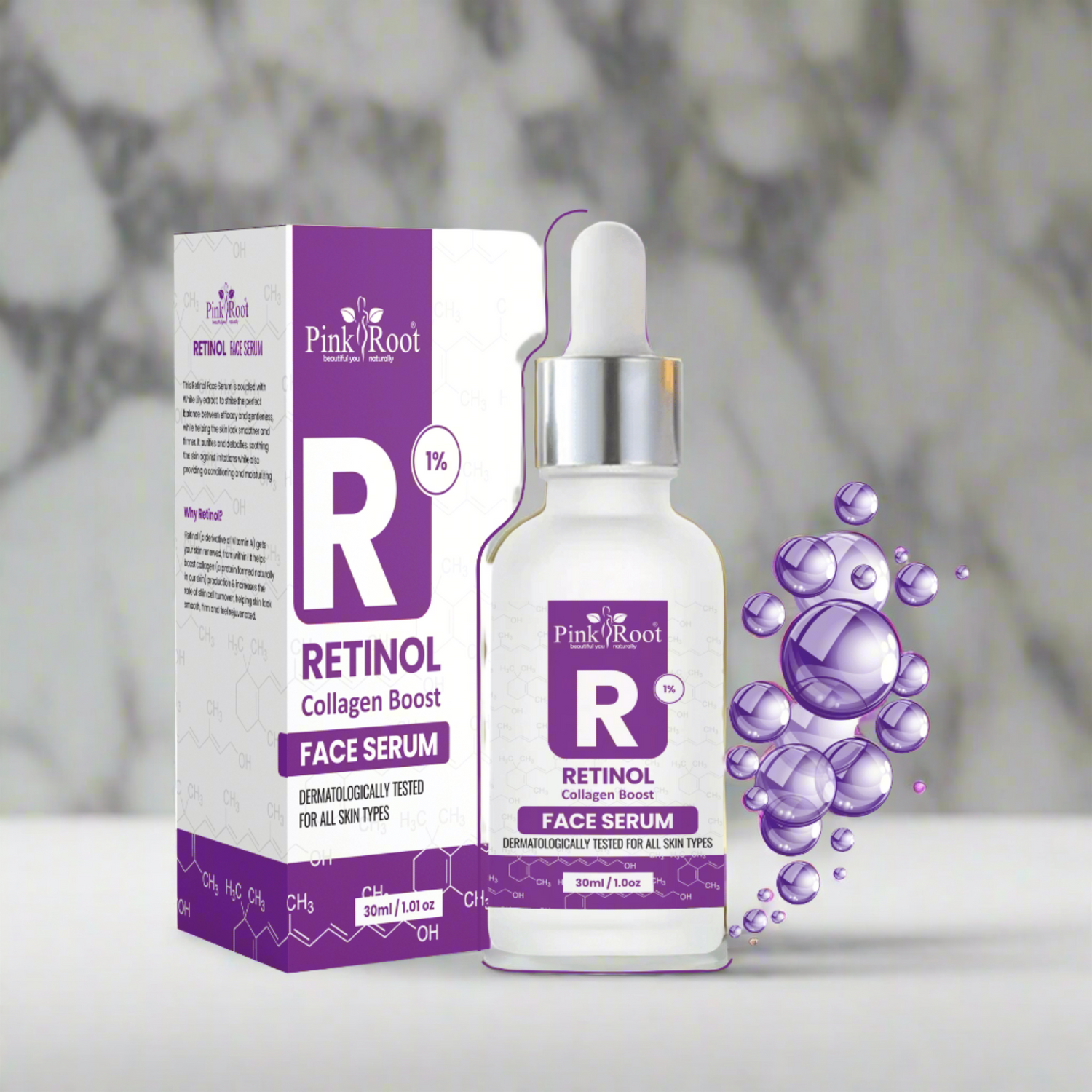 Retinol Face Serum Collagen Boost 30ml - Pink Root